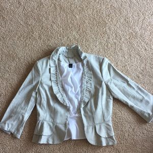 White House black market silver pant suit